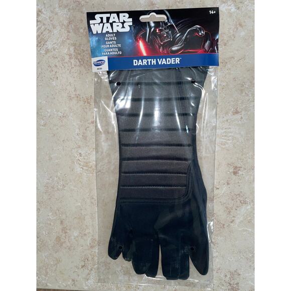 ADULT STAR WARS DARTH VADER GLOVES HALLOWEEN COSTUME JWC3024 NEW - Picture 2 of 3